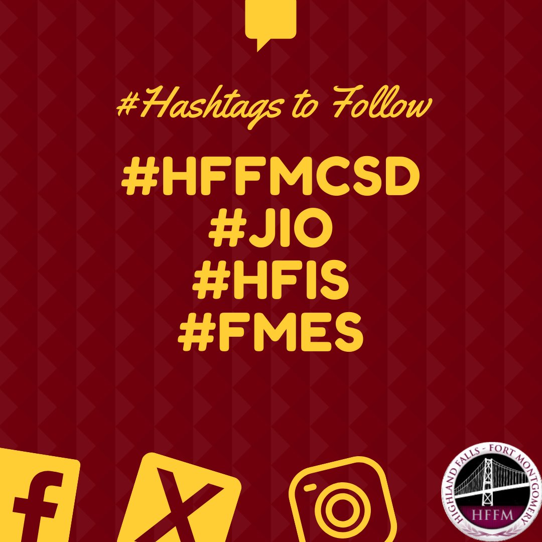 HFFMCSD's tweet image. Don&apos;t forget that the district also communicates on social media platforms. Be sure to look for our bridge on Facebook, Instagram and X as well as make sure your connected on #Classdojo. If you need help please reach out to social.media@hffmcsd.org

#HFFMCSD #JIO #HFIS #FMES