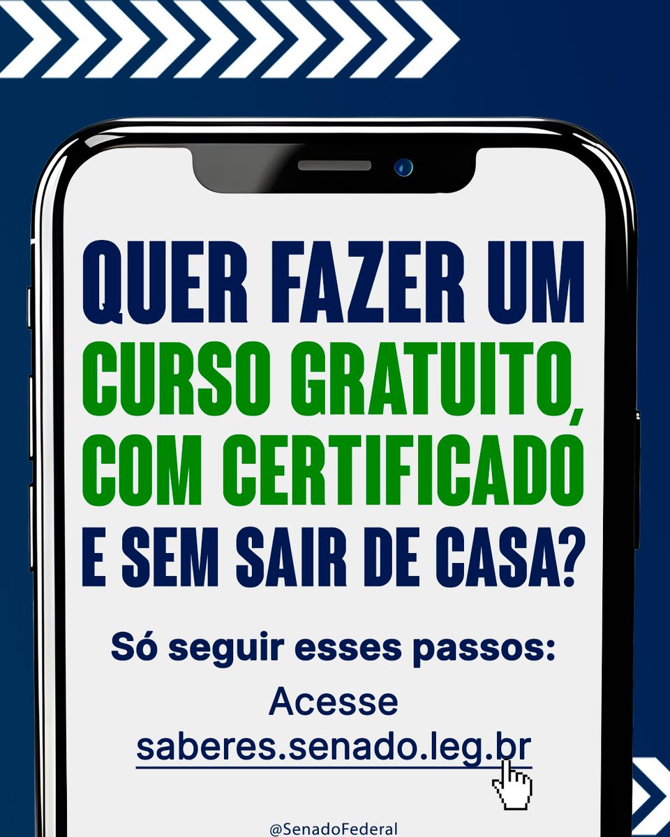 SenadoFederal's tweet image. 📚💻 O Senado oferece diversos cursos gratuitamente. Cadastre-se na plataforma Saberes e confira os cursos disponíveis: saberes.senado.leg.br.

📢 E não deixe de compartilhar essa mensagem com familiares e amigos! 📢