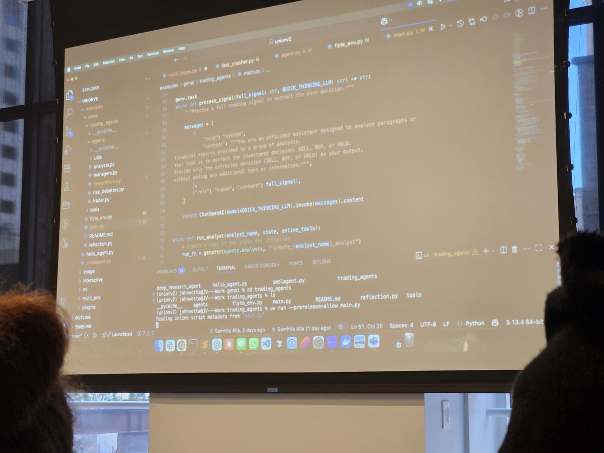 Yo <a href="/charliermarsh/">Charlie Marsh</a>, UV got mentioned in a meetup yesterday by the <a href="/union_ai/">Union_ai</a> speakers (Sage Elliot and John Votta) as "the cool new Python thing which allows me to define dependencies" :)