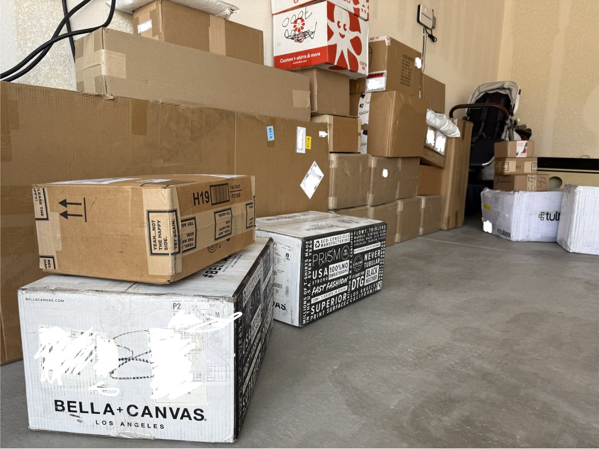 My house has become a storage facility for Laracon 

And this is only 10% of the SWAG that will be there 🤩