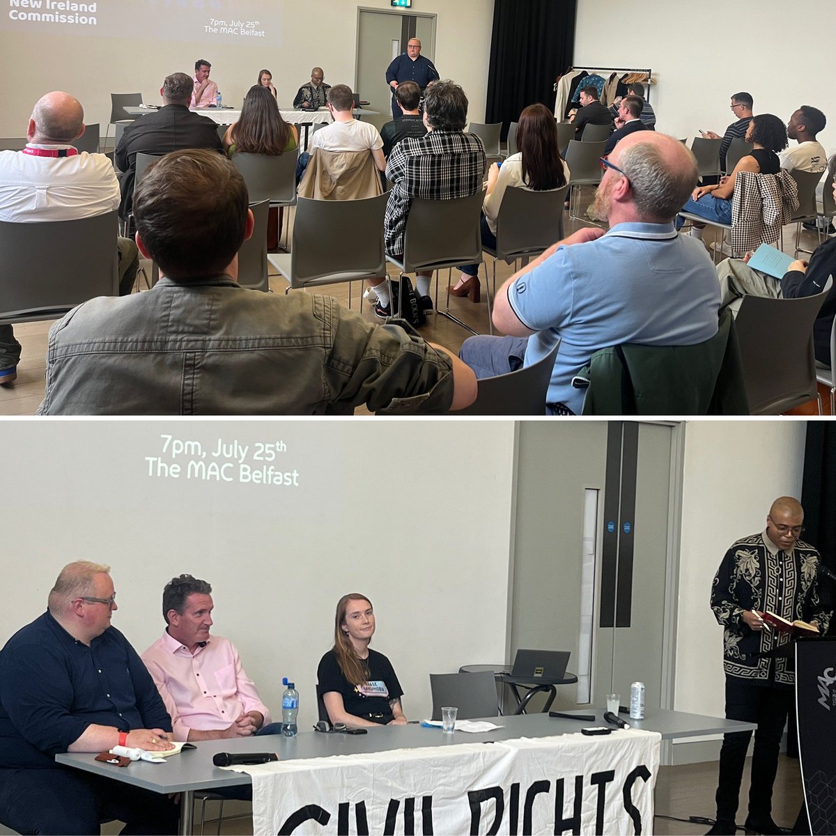 AmandaFBelfast's tweet image. New Ireland Commission @NewIrelandComm BelfastPride @belfastpride event at the MAC @TheMACBelfast ~ Bród: Campaigning for LGBT+ Rights in a New Ireland