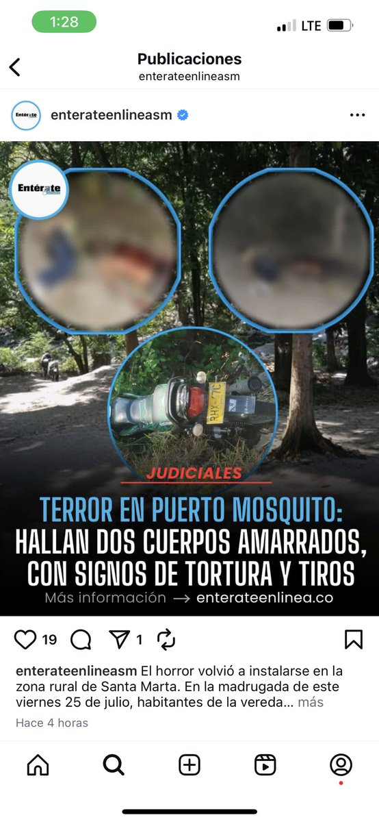 En la Santa Marta de los 500 años se celebra, se conmemora, se viste de pompa blanca, pero es feo y es poco festivo decir que van 104 homicidios este año y que hoy dos jóvenes fueron encontrados torturados en puerto Mosquito, después del baile, volveremos a la realidad 😢