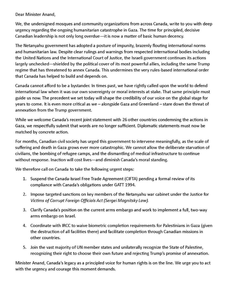 nccm's tweet image. Today, we issued a letter signed by over 250 Muslim organizations and civil society groups in Canada urging action on Gaza.
The time is now for further action as we watch more starving children in Gaza.