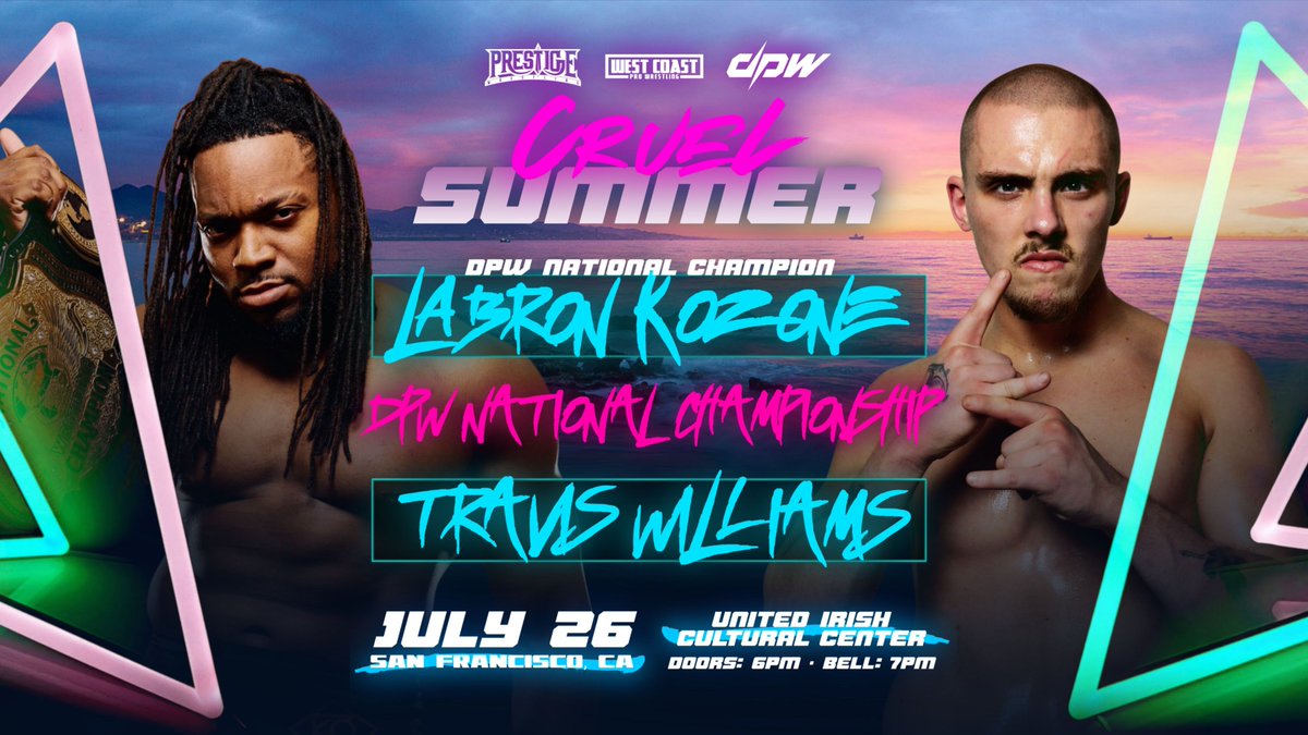 WCProOfficial's tweet image. TOMORROW!!!
15% off all tickets with code; WC15CS
Prestige World Championship Match!
Judas Icarus (c) vs Leon Slater!
DPW National Championship Match!
LaBron Kozone vs Travis Williams!
PLUS
Blackwood (c) vs Cedric (2 out of 3 falls)
The Cowboy Way (c) vs The Crush Boys
Mad…