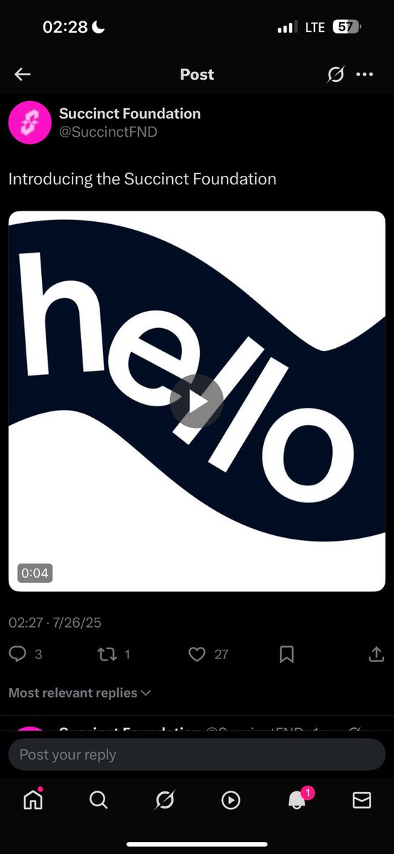 itzchi__'s tweet image. Captured it on the very first second,
Gprove @SuccinctFND @SuccinctLabs