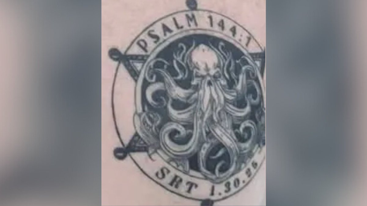 WMCActionNews5's tweet image. A Louisiana detective is facing backlash for getting a tattoo commemorating the shooting death of an alleged barricade suspect.
Family members of the deceased are now calling the tattoo "shocking" and "wrong." tinyurl.com/29od6zbm