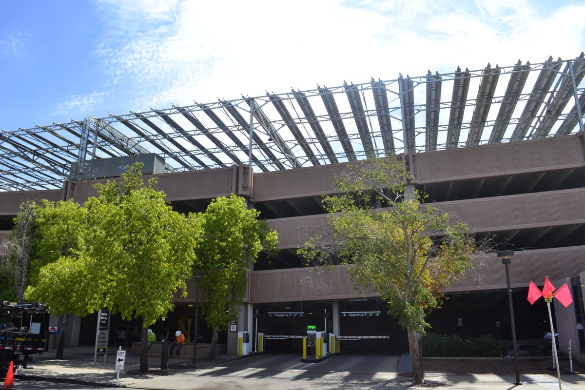 Parking and Transportation (@asutransit) on Twitter photo 🚧ROADWORK affecting Myrtle Ave. garage 7/28–8/15.
📅 7/28–8/8:
▪️Enter via 9th St. and Myrtle Ave.
▪️Exit north to University Dr.
👉 Use NW stairs only.
📅 8/11–8/15: Enter via 10th St. and Myrtle Ave. Exit north to University Dr.
<a href="/ASU/">Arizona State University</a> <a href="/ASUGammage/">ASU Gammage</a> <a href="/ASUHIDA/">Herberger Institute</a> <a href="/ASUfacilities/">ASU Facilities</a> #ASU 🚧ROADWORK affecting Myrtle Ave. garage 7/28–8/15.
📅 7/28–8/8:
▪️Enter via 9th St. and Myrtle Ave.
▪️Exit north to University Dr.
👉 Use NW stairs only.
📅 8/11–8/15: Enter via 10th St. and Myrtle Ave. Exit north to University Dr.
<a href="/ASU/">Arizona State University</a> <a href="/ASUGammage/">ASU Gammage</a> <a href="/ASUHIDA/">Herberger Institute</a> <a href="/ASUfacilities/">ASU Facilities</a> #ASU