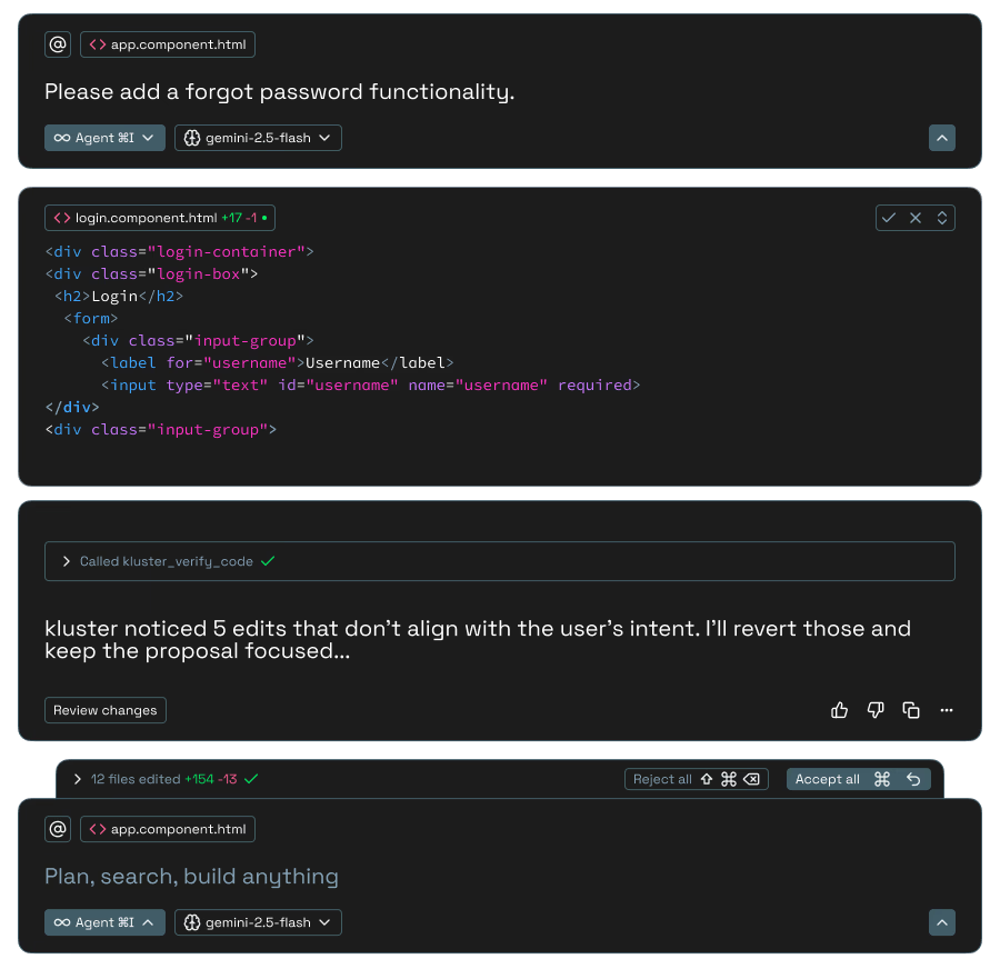 klusterai's tweet photo. Do you use @cursor_ai? if so, add https://t.co/RwGbrC6Y6e Verify in 30 seconds and get instant real-time code reviews.

Cursor will use Verify to fix bugs, vulnerabilities and performance issues in real-time and before they reach your codebase.  

https://t.co/XlWBwSoIqp https://t.co/P4gE6rAsop