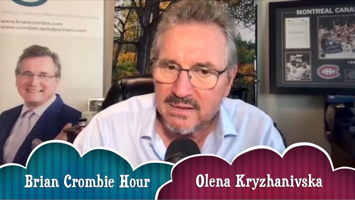 briancrombie's tweet image. Tonight, Friday, July 25th, at 6 pm on The Brian Crombie Hour I interview ✅ Olena Kryzhanivska. Watch short intro: youtu.be/1ckssvMv2wI or watch full episode: youtu.be/hkgsmFa1b3E ALL my 🎤 podcasts and 🎦 video casts can be accessed any time on my web site ...