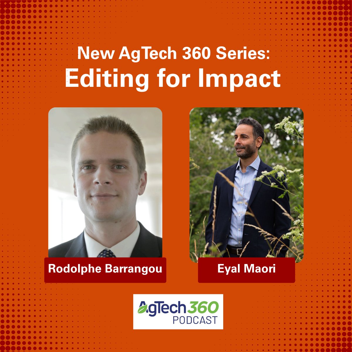 #AgTech360 series, Editing for Impact, features incredible leaders sharing their expertise.

Last episode: CRISPR pioneer Rodolphe Barrangou
Next up: Eyal Maori of Tropic on editing bananas, coffee &amp; rice
Subscribe &amp; listen: go.ncsu.edu/agtech360-barr…
#AgTech #GeneEditing #CRISPR
