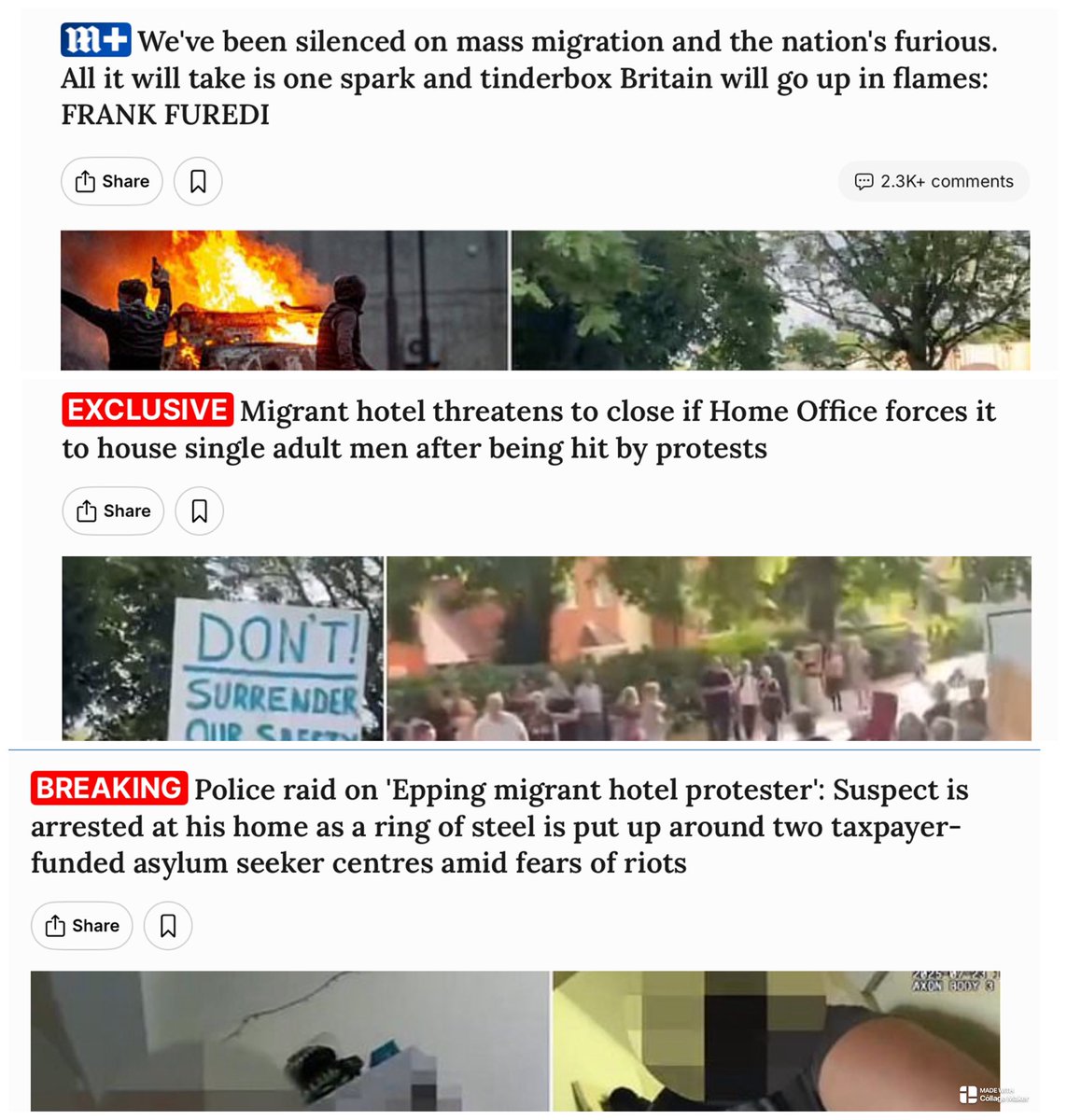 Charlesvoicema1's tweet image. A sample of two days' headlines in the Mail.
Two governments have shafted the UK for no good reason. Sure we need qualified people and they can apply through the normal channels..... not by taking an illegal ride over the English one.
It will take a lot to get the people to…