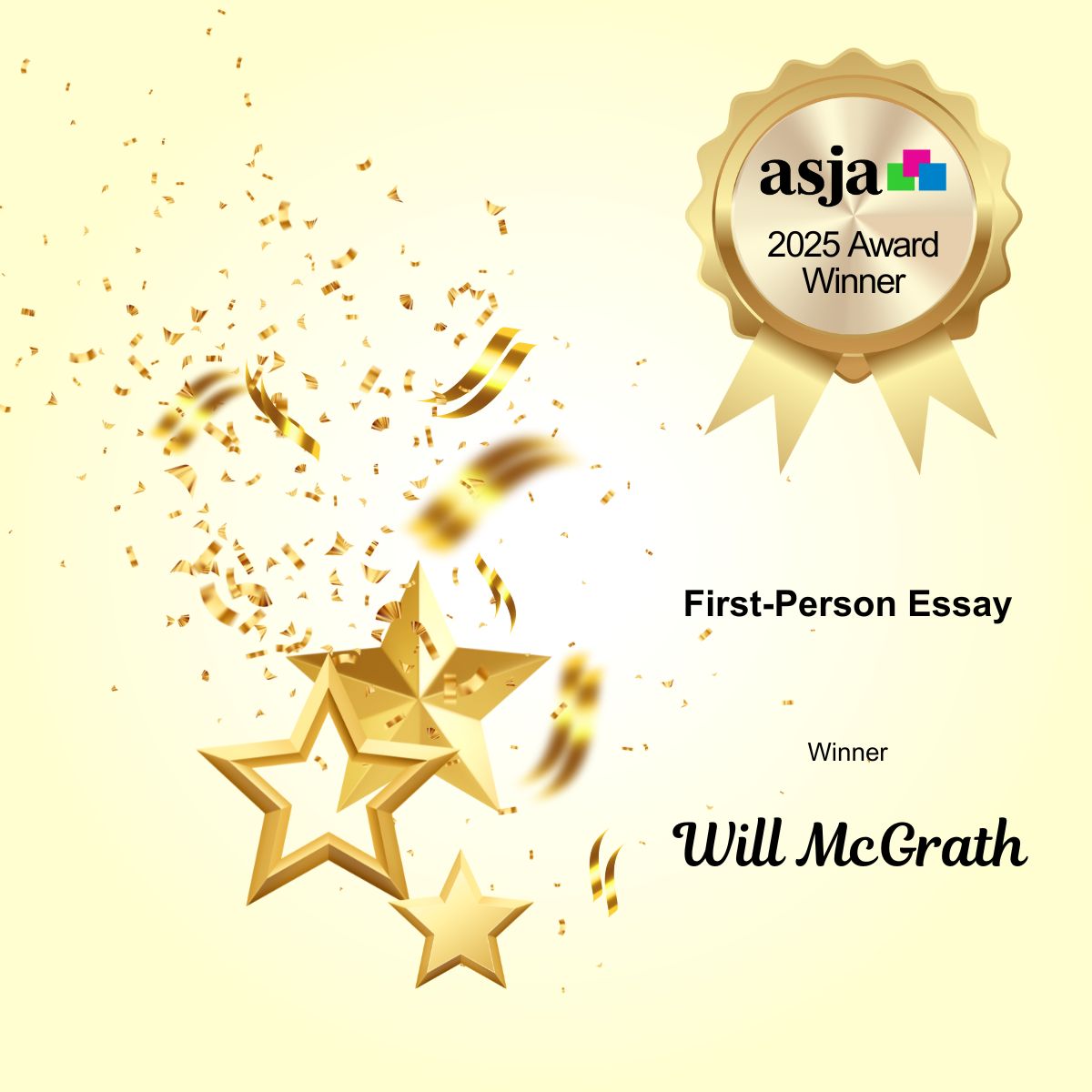 ASJAhq's tweet photo. 2025 ASJA Awards: First-Person Essay

Winner: “American Boys” by Will McGrath in The Believer

The writing was so alive, it was like a living organism due to the writer embedding himself with this team. https://t.co/r25XWXEh6G