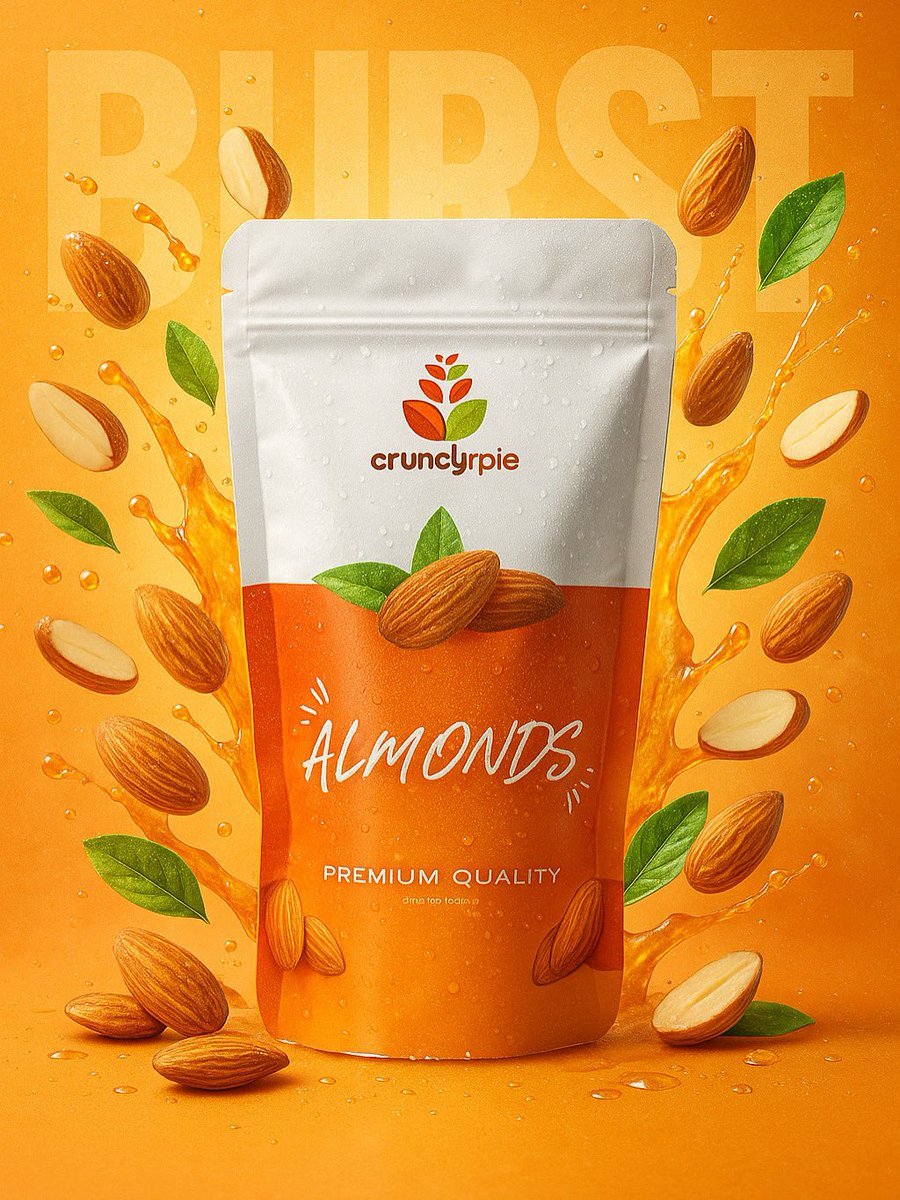 crunchyppie's tweet photo. A BURST of energy in every bite! 💥🌿
Fuel your day with Crunchyppie Premium Almonds – where flavor meets power. #StayCrunchy #Crunchyppie #AlmondBurst #HealthySnacking #PremiumQuality https://t.co/2Um5DH9tZr