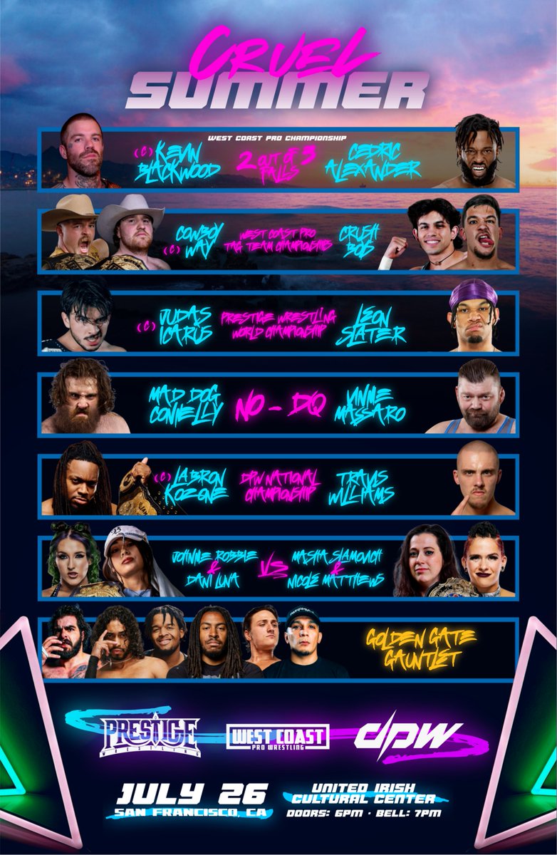 WCProOfficial's tweet image. UNDER 50 TICKETS REMAIN!
WEST COAST PRO X PRESTIGE X DPW
CRUEL SUMMER!
STREAMING ON
@HIGHSPOTSWN
15% off all tickets with code; WC15CS
THIS SATURDAY!
JULY 26TH!
San Francisco, Ca
westcoastpro.eventbrite.com