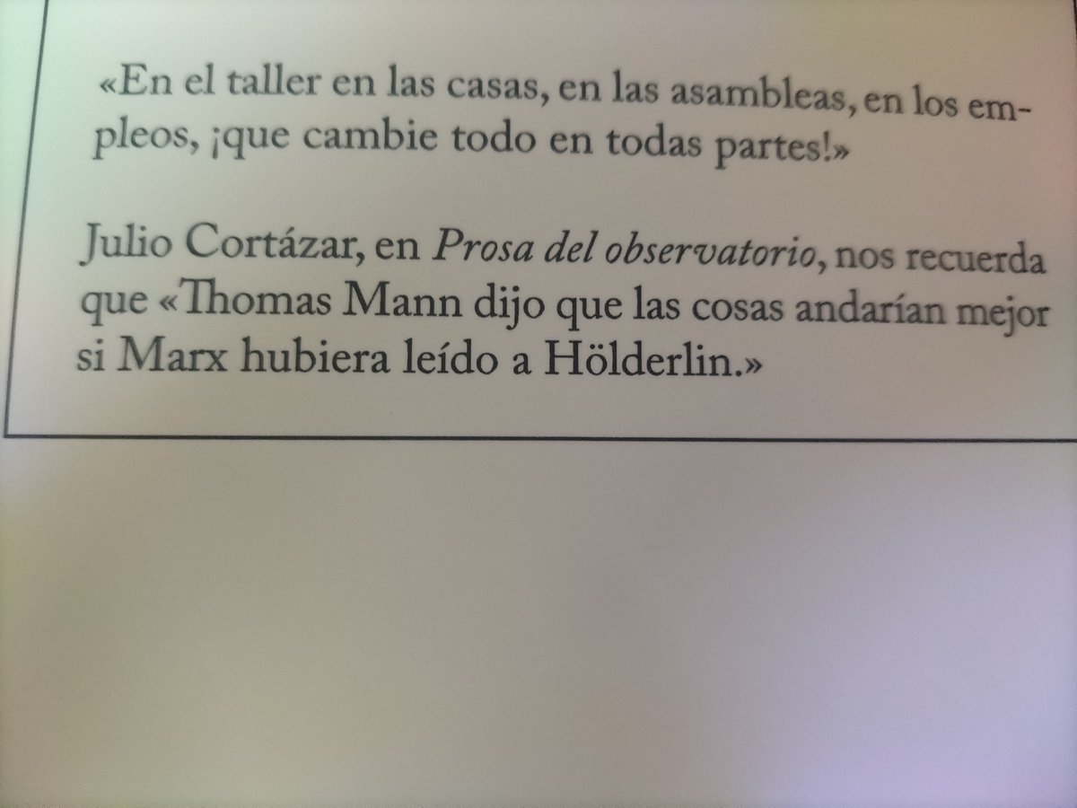 enrinacher's tweet image. Es difícil de creer que Marx no hubiera leído a Holderlin