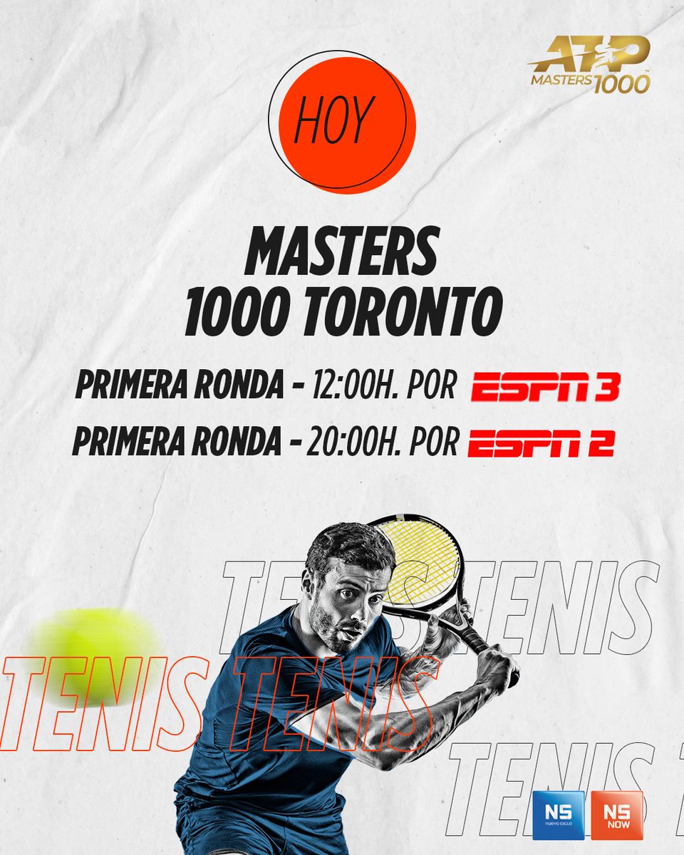 Empezá la semana con  #Masters de Toronto, empezá la semana con Tenis 🎾

Mirá los partidos desde tu TV o desde donde estés en NSNOW 📺📱💻