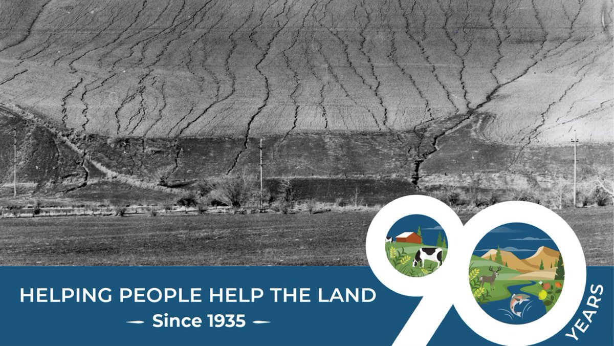 USDA_NRCS's tweet image. The power of erosion is evident in this photo from 1934 in Columbia County, Washington.
#NRCS90
