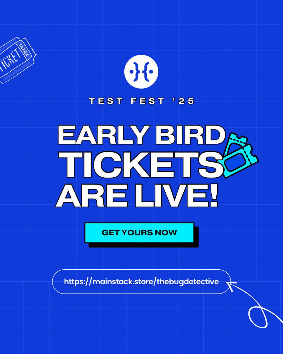 🎉 We’re live! Early bird tickets for #TestFest2025 are officially ON SALE! 🚨🔥
Tell a friend to tell a friend,this is your lowest price chance (and yep, it’s salary week 👀).

🎟️ Link in bio.
✨ Vibes.
🎤 Real convos.
🚀 Full experience.

Don’t wait. Early birds fly first. 🕊️