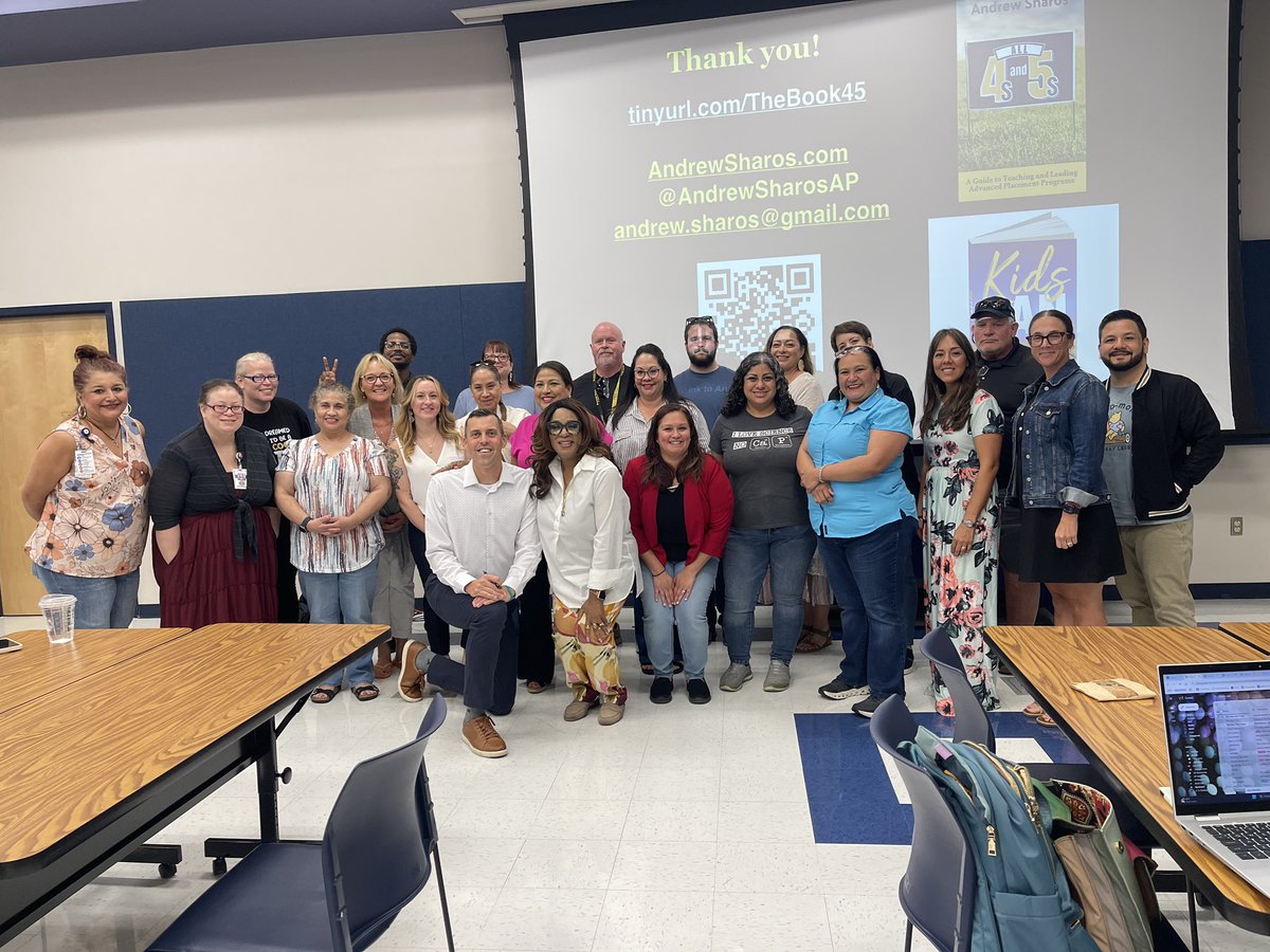 NISDBrennan's tweet image. Tuesday our Brennan teachers attended the Advanced Academic PD featuring Andrew Sharos!  We are ready for 2025, as we are recommitted, recalibrated, and prepared to lead with a purpose!! 🖤💛🩷