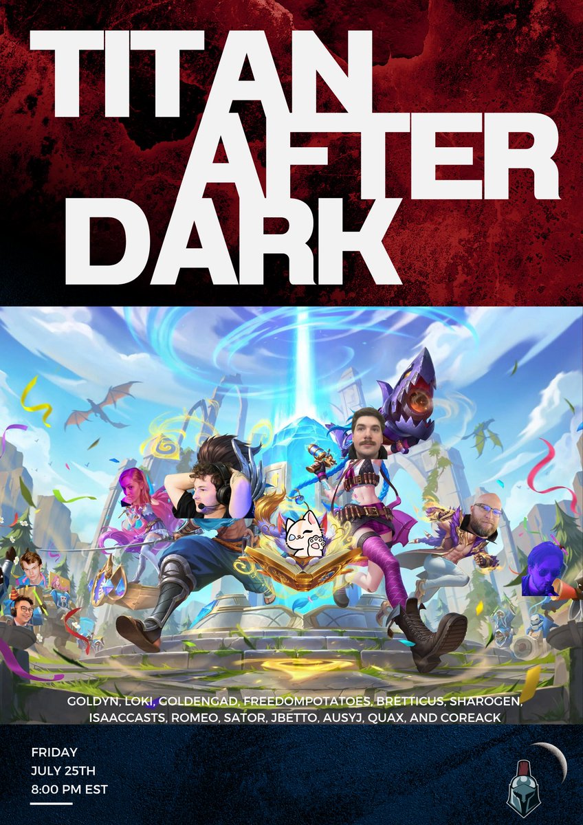 Tune in to Titan After Dark tonight @ 8 PM ET as our broadcast team ft. special guests breaks down the latest news, our top clips, a fashion show and much more 🍿