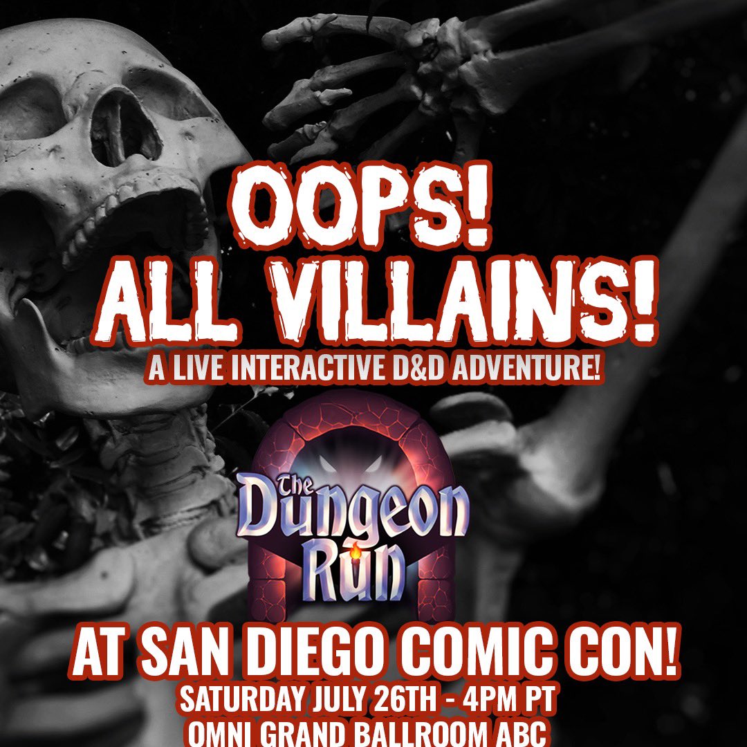 The Dungeon Run (@thedungeonrun) on Twitter photo What’s that on the horizon?! It’s a new addition to our table at <a href="/Comic_Con/">Comic-Con International</a>!!
MAH GAWD ITS <a href="/KyleShire/">Kyle Shire</a>! 🤩
Catch Kyle and our amazing OOPS ALL VILLAINS table Saturday at 4pm PT! What’s that on the horizon?! It’s a new addition to our table at <a href="/Comic_Con/">Comic-Con International</a>!!
MAH GAWD ITS <a href="/KyleShire/">Kyle Shire</a>! 🤩
Catch Kyle and our amazing OOPS ALL VILLAINS table Saturday at 4pm PT!