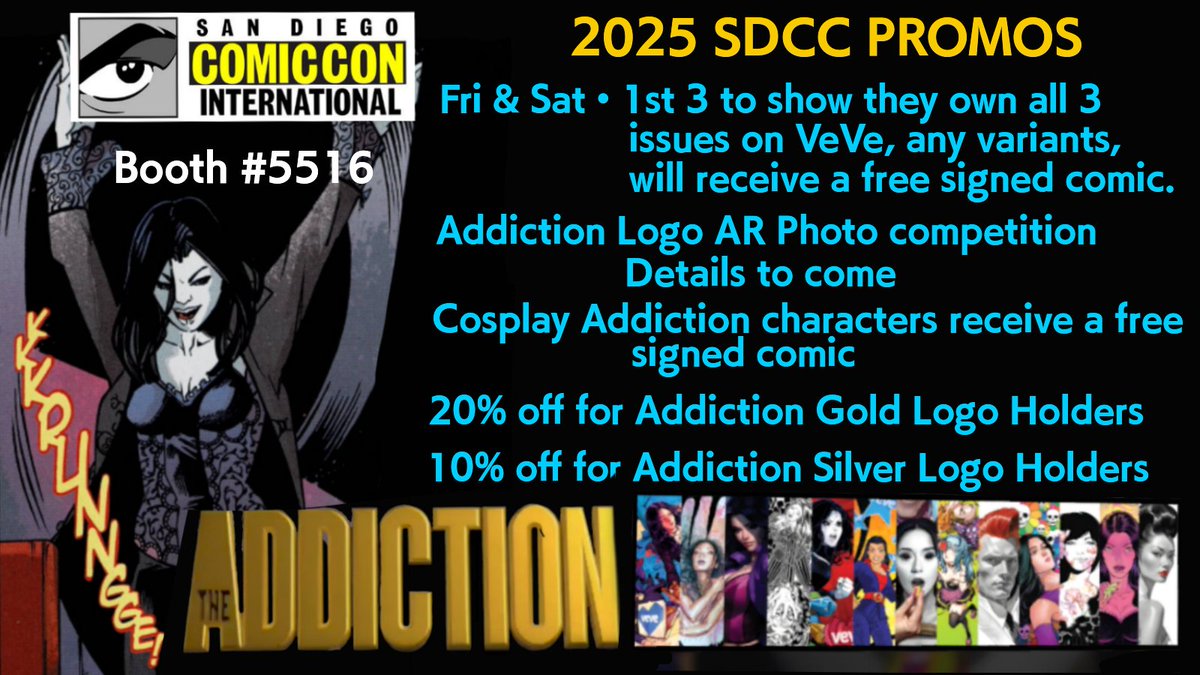 Kiyoshinobi's tweet image. Booth #5516!!! We are rockin...come get em!!! @AddctnHQ @DavidYuNZ @VincentZurzolo @veve_comics @veve_official