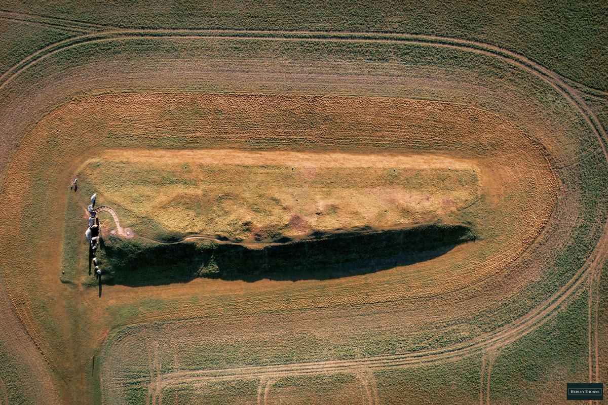 thorneh's tweet image. The West Kennet longbarrow, top perspective view.