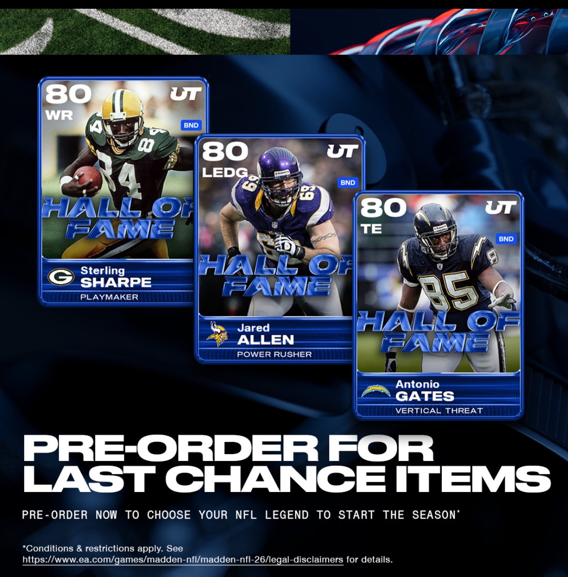 Moshimadden's tweet image. What Version of Madden 26 Gets Which Pre Order Card!
Standard Edition: 81 Overall Cover Athlete Saquan Barkley
Deluxe Edition: 81 Overall Cover Athlete Saquan Barkley, 80 Overall Hall of Fame Legend (pick 1 of 3), 80 overall Jalen Hurts (If you ordered before July 24th)
MVP…