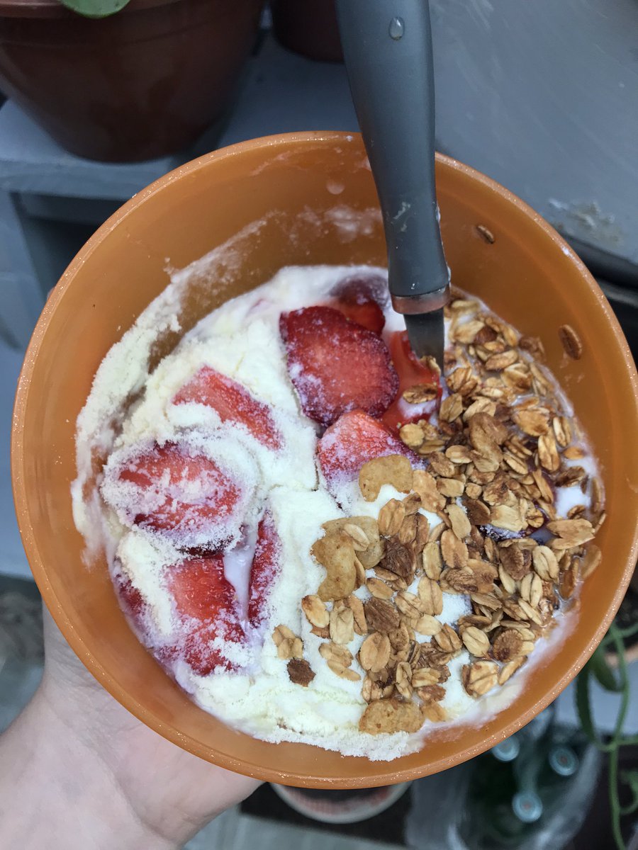 deer0sugar's tweet image. yogurt bowl 🥣🍓