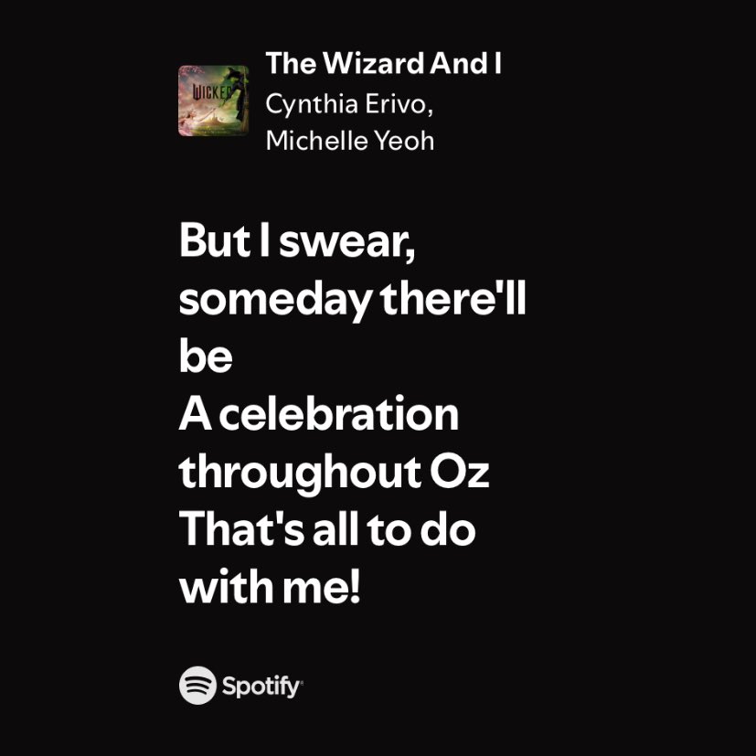 CANDYN3CKLCE's tweet image. sure, miss Elphaba.