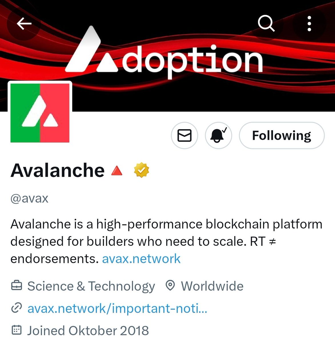 Williavax's tweet image. Are we coming back ? 🔺️🟩
@avax 👀