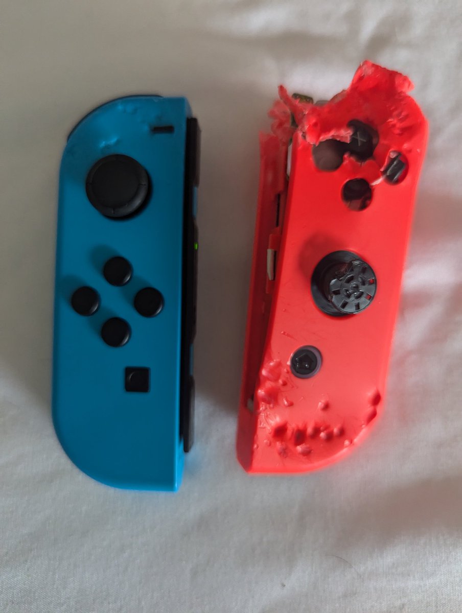 Switch remote, ripped apart by dog, 2025