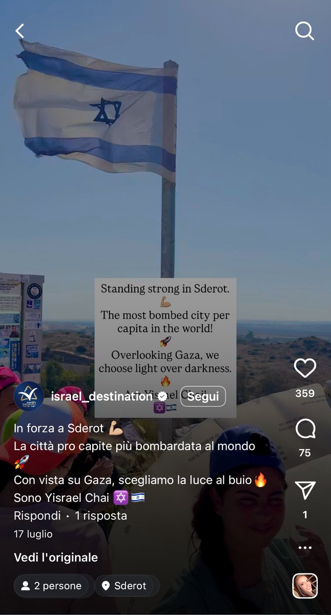 avantibionda's tweet photo. Questo video è su Instagram di un’agenzia viaggi israeliana per pubblicizzare il “cinema Sderot”, dove gli israeliani vanno a godersi i bombardamenti di Gaza.
L’invito è: “Essere forti a Sderot.
La città più bombardata al mondo!
Guardando Gaza, scegliamo la luce all'oscurità” https://t.co/6bJaPqDWA8