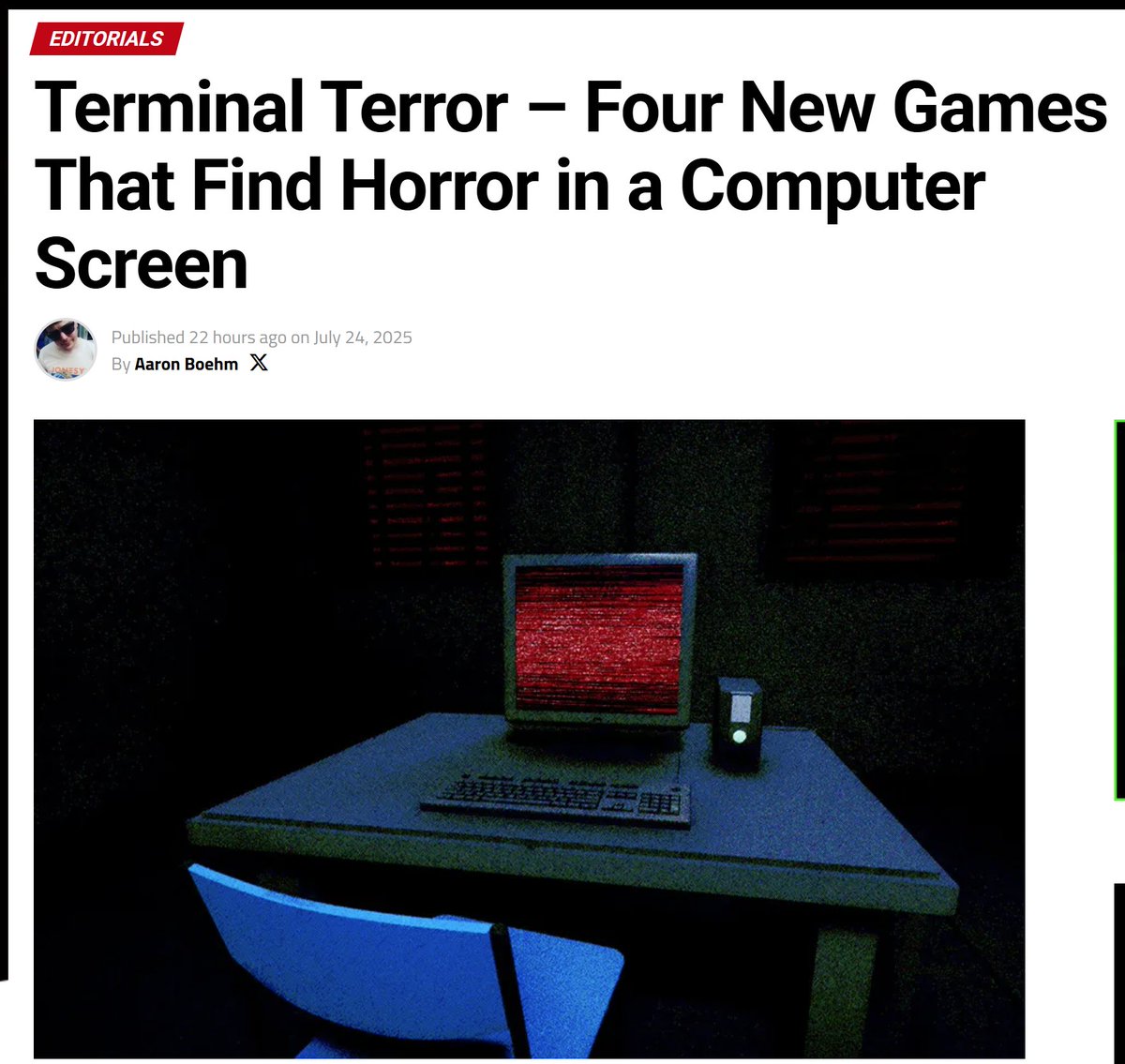 𝐒𝐊𝐔𝐋𝐋𝐓𝐇𝐔𝐆 ✉ (DEAD LETTER DEPT.) (@skullthug) on Twitter photo Bloody Disgusting mentioned DEAD LETTER DEPT. and <a href="/mikeklubnika/">Mike Klubnika</a> 's new game s.p.l.i.t in their "Four New Games That Find Horror in a Computer Screen"
link below Bloody Disgusting mentioned DEAD LETTER DEPT. and <a href="/mikeklubnika/">Mike Klubnika</a> 's new game s.p.l.i.t in their "Four New Games That Find Horror in a Computer Screen"
link below