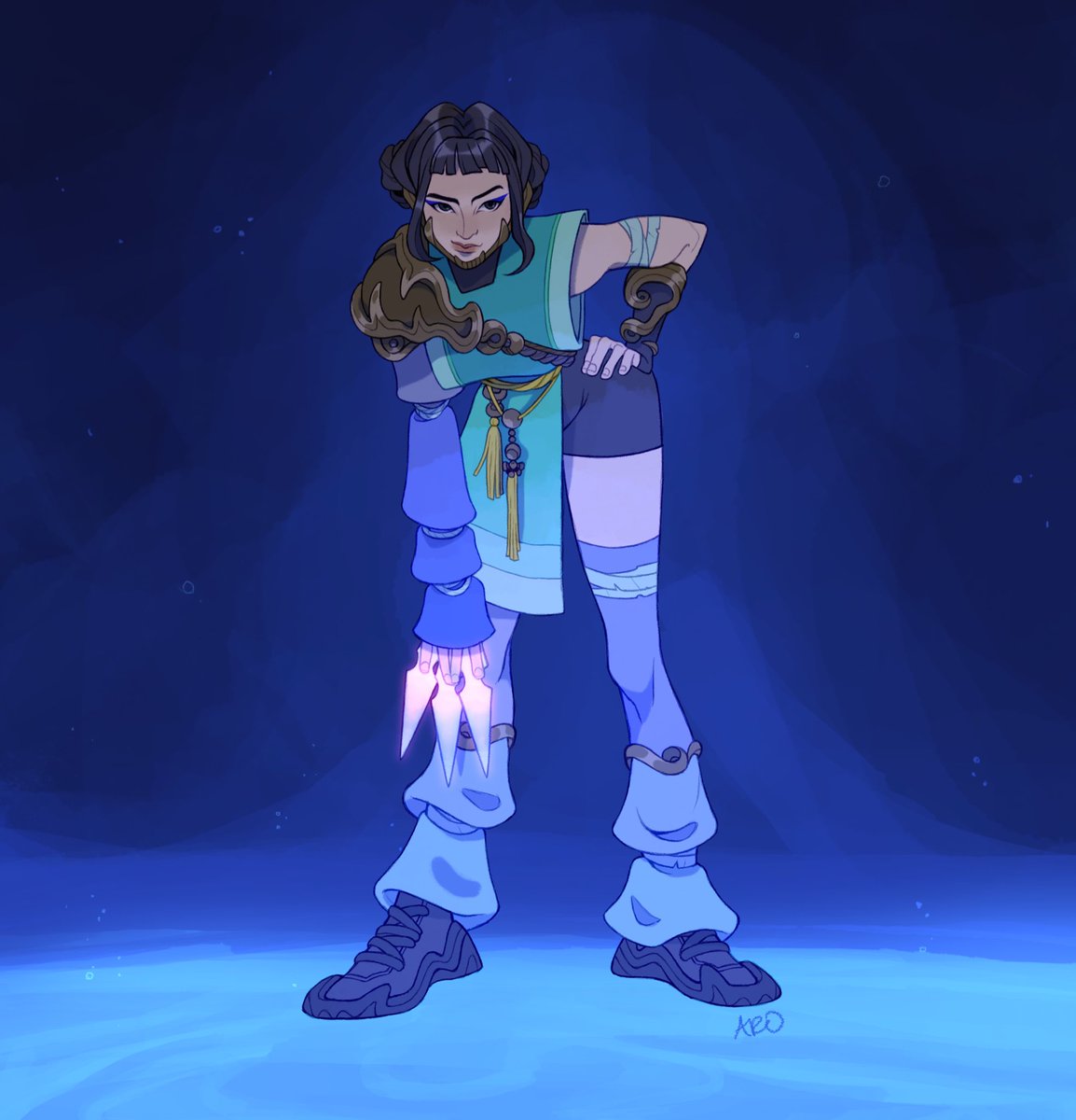 amanda_r_otten's tweet image. Zoey, as a Soulknife Rogue 🔪✨
#kpopdemonhunters #zoey #dnd