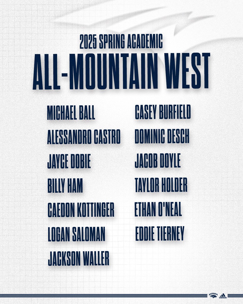 NevadaBaseball's tweet image. Well done to our guys who were named Spring Academic All-Mountain West!
#BattleBorn