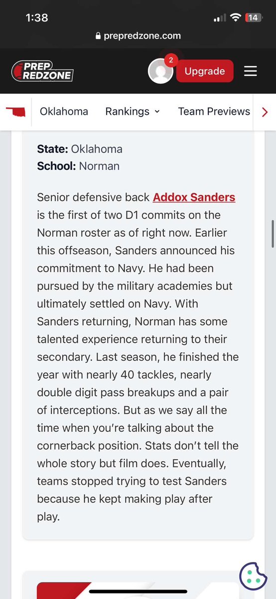 Addox Sanders (@addoxmsanders) on Twitter photo Thank you <a href="/PrepRedzoneOK/">Prep Redzone Oklahoma</a> for the write up!! <a href="/nhstigerfb/">NHS Tiger Football</a> <a href="/RecruitNormanFB/">Norman High Football</a> <a href="/CoachLDouglas1/">Levonte Douglas</a> <a href="/CoachCookseyNHS/">Chase Cooksey</a> Thank you <a href="/PrepRedzoneOK/">Prep Redzone Oklahoma</a> for the write up!! <a href="/nhstigerfb/">NHS Tiger Football</a> <a href="/RecruitNormanFB/">Norman High Football</a> <a href="/CoachLDouglas1/">Levonte Douglas</a> <a href="/CoachCookseyNHS/">Chase Cooksey</a>