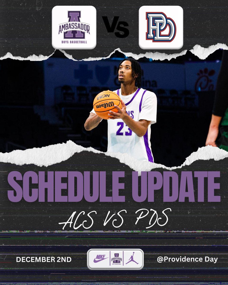 CoachJonesACS's tweet image. Marquee Non Event Matchups
Nov 11 - Queens Grant - Home Opener
Nov 18 - The Burlington School - Away
Dec 2 - Providence Day - Away
Jan 6 - Caldwell Academy - Away
@ACSLions_BB 🟣⚪️🟣