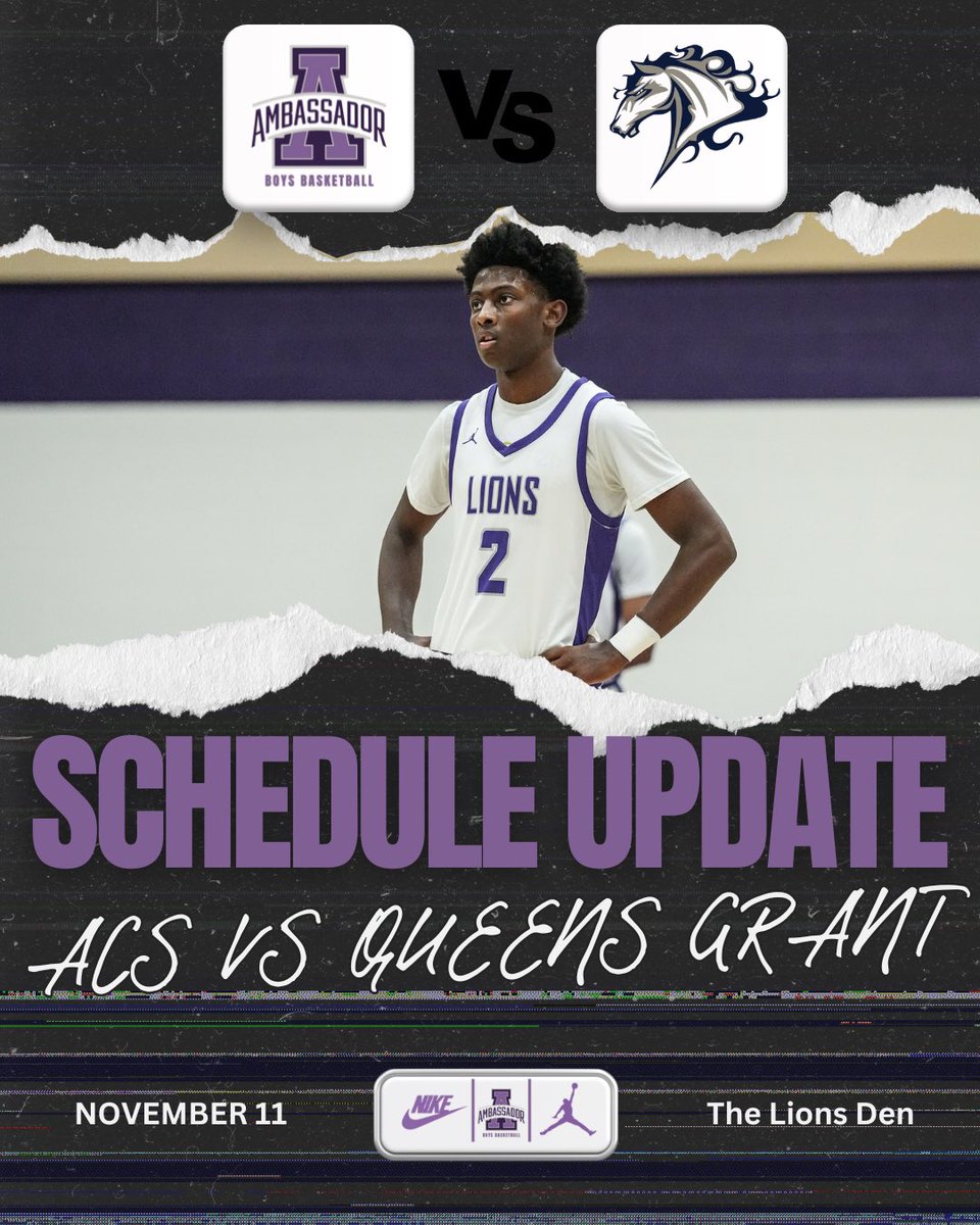 CoachJonesACS's tweet image. Marquee Non Event Matchups
Nov 11 - Queens Grant - Home Opener
Nov 18 - The Burlington School - Away
Dec 2 - Providence Day - Away
Jan 6 - Caldwell Academy - Away
@ACSLions_BB 🟣⚪️🟣