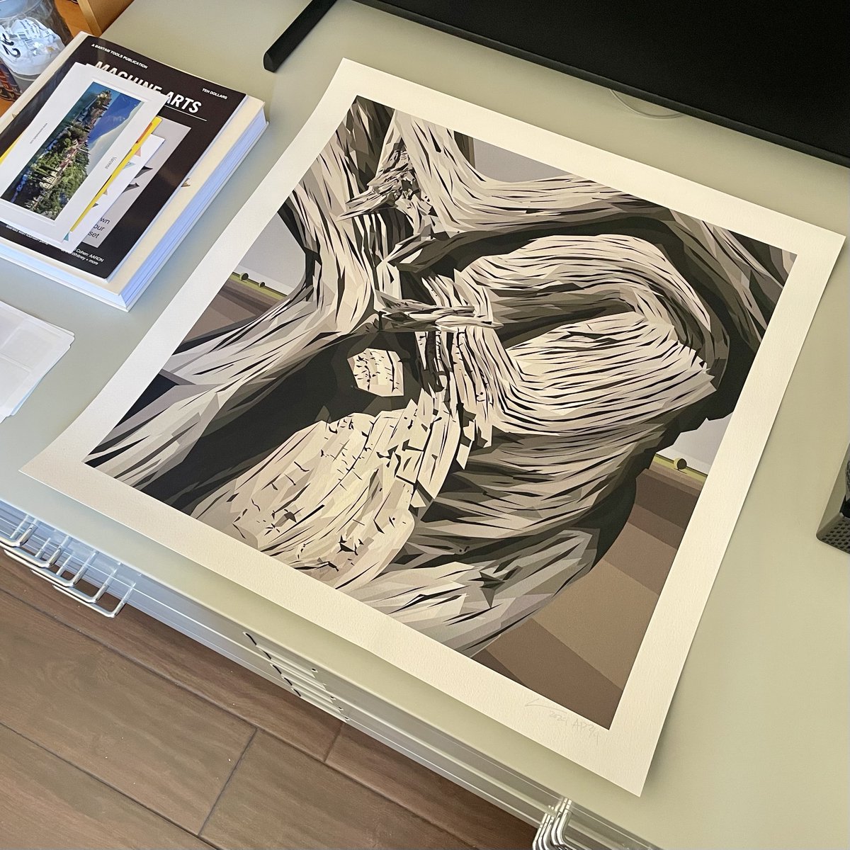 jeffgdavis's tweet image. One of the great benefits of being an artist is trading art with your artist friends. Welcome to the collection @GrantYun2