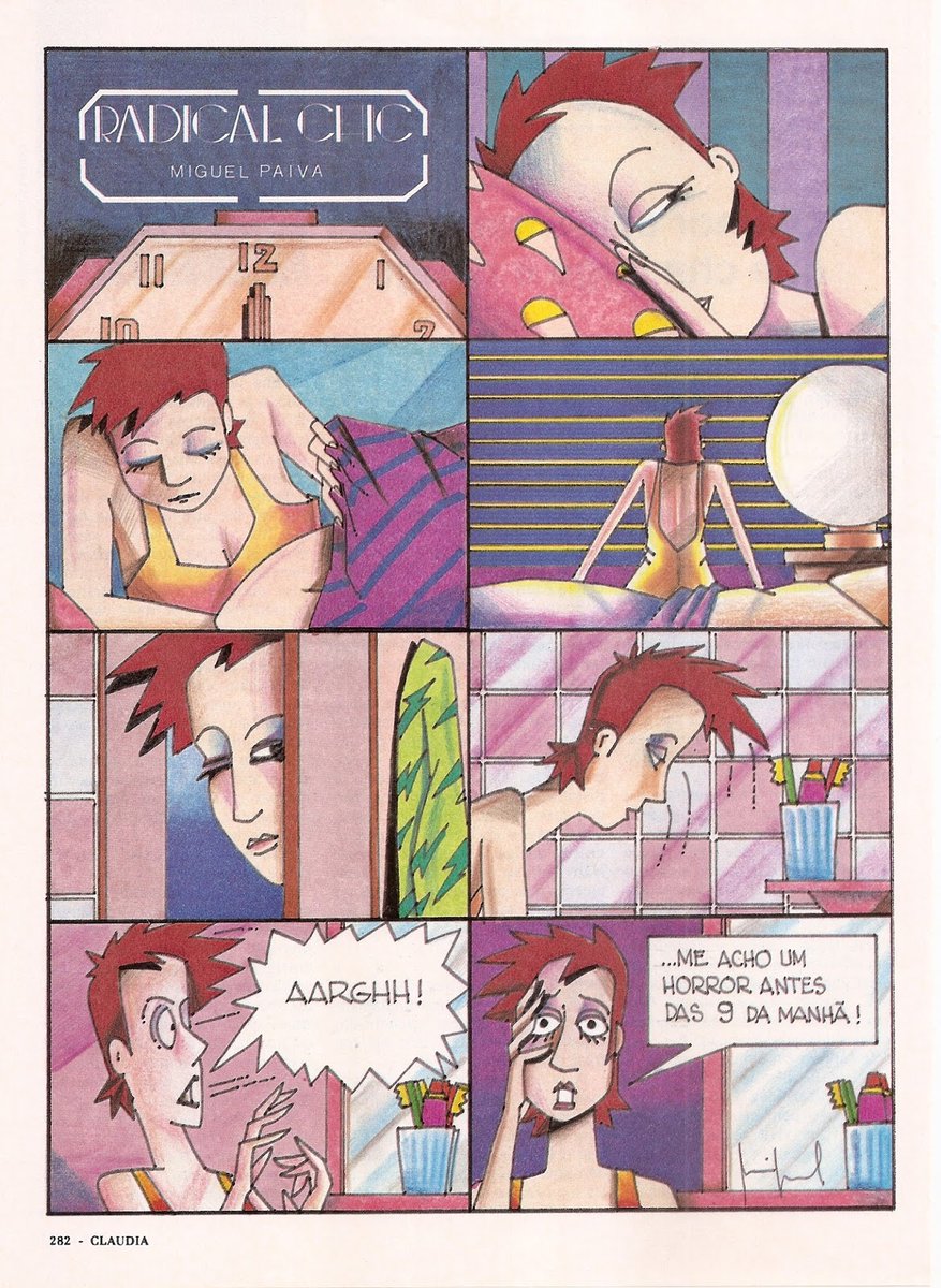 brazaesthetic's tweet image. Radical Chic (Miguel Paiva) na revista Cláudia (1985)
