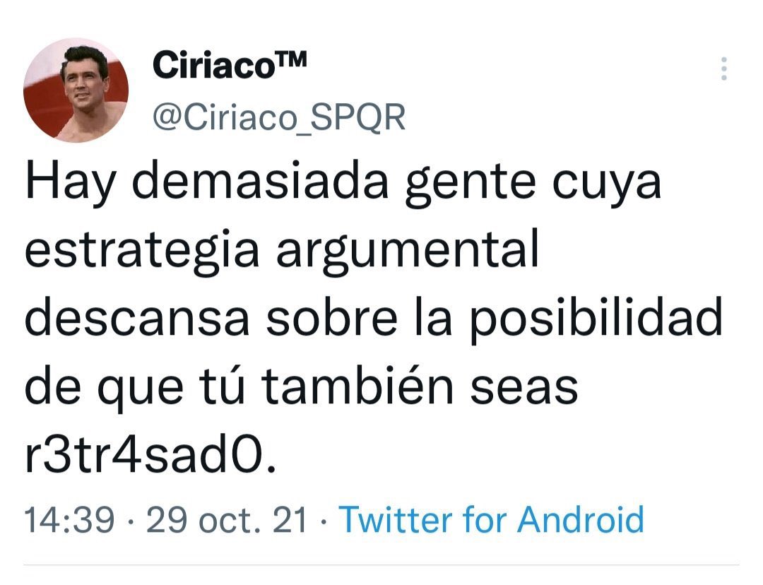 abrahamforsaken's tweet image. Que a estas alturas estéis aceptando como interlocutor válido a libertad y lo que surja , en cuanto a un debate medio serio sobre el concepto del bien y el mal que es?
Hasta el mismo Ciriaco ha caído y no ha respetado sus normas más célebres