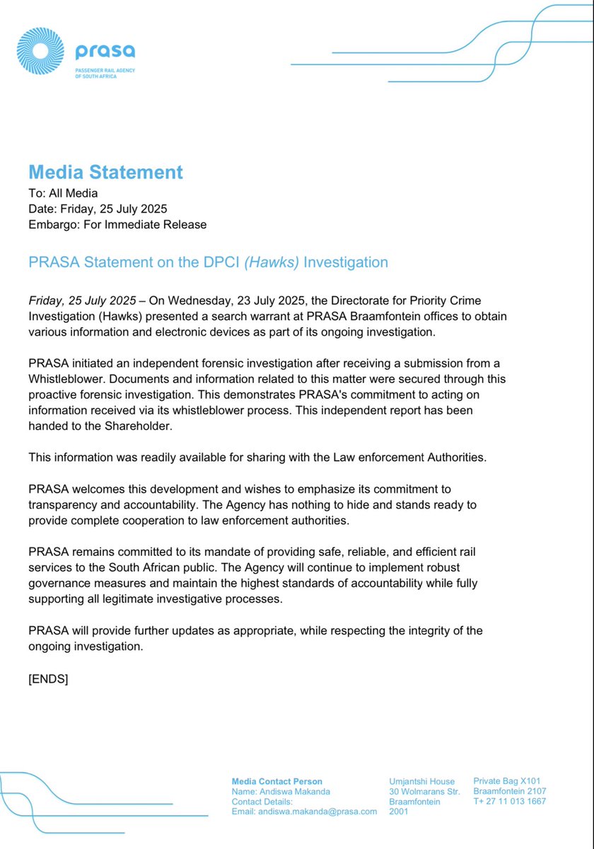 PRASA_Group's tweet image. 