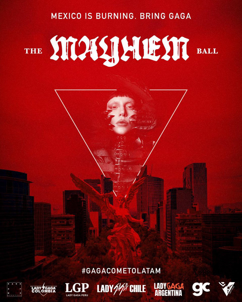 ¡NECESITAMOS A GAGA EN LATINOAMÉRICA!
Es por eso que hemos decidido unir fuerzas para hacer eco de nuestro deseo y lograr el sueño compartido de tener a Gaga de visita en Argentina, Chile, Colombia, Perú, Venezuela y México.
Súmate a nosotros usando el hashtag #GagaComeToLatam