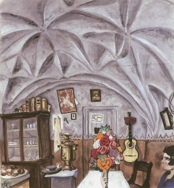 dobuzhinsky's tweet image. Tea Room in the old town of Kaunas wikiart.org/en/mstislav-do…