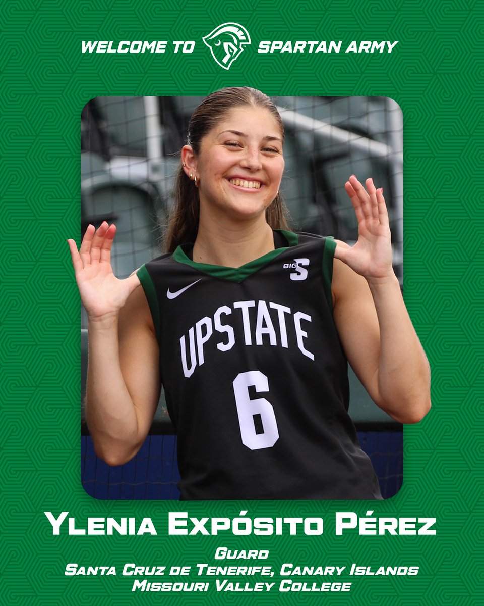⚔️ 𝑾𝒆𝒍𝒄𝒐𝒎𝒆 𝒕𝒐 𝒕𝒉𝒆 𝑺𝒑𝒂𝒓𝒕𝒂𝒏 𝑨𝒓𝒎𝒚 ⚔️

Welcome to Upstate Ylenia!

She hails from Santa Cruz de Tenerife, Canary Islands via Missouri Valley College. She's coming off Second Team All-HAAC honors last season.

🔗 | brnw.ch/21wUqX5

#SpartanArmy ⚔️