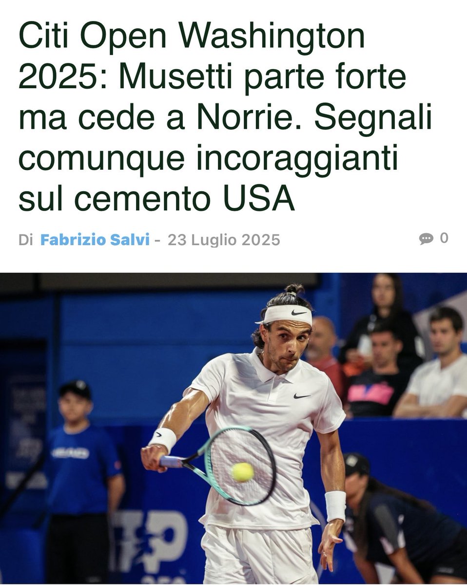 Ora basta però !!! Sinner perde contro Bublik e scrivono che è finito non si riprenderà mai dalla sconfitta del R.G. e che pensa addirittura al ritiro. Musetti esce al primo turno contro Norrie giocando dove non riescono quasi ad inquadrarlo e ci sarebbero segnali incoraggianti?!