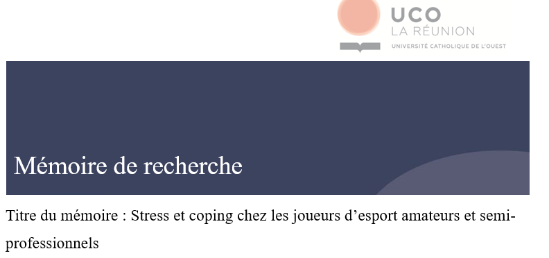 Mathieu_Eloy's tweet photo. 🎮Recherche 8 participants – Étude sur l’esport ! 
Dans le cadre de mon mémoire de Master en Psychologie, je réalise une étude sur le stress et ses stratégies de gestion chez les joueurs d’esport amateurs et semi-professionnels.
-Entretien en visio (environ 1H, anonymat garanti). https://t.co/DA50aQjInD