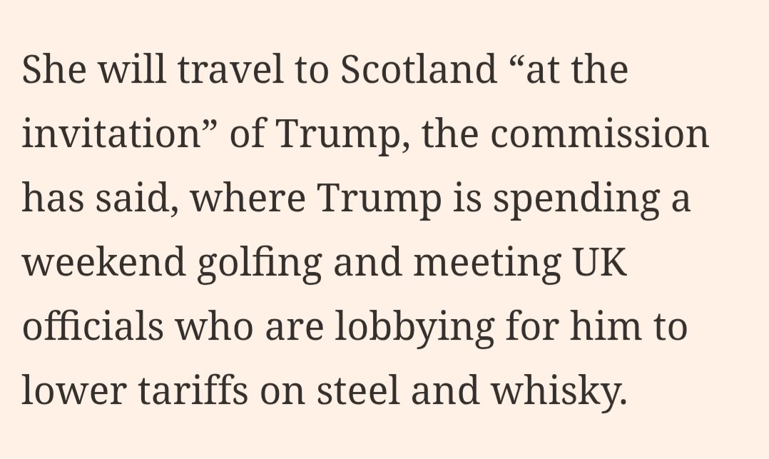 A leisurely Weekend trip to Scotland.
Golf, Whisky and Coffee with Ursula.
#VonDerLeyen
#TrumpCircus