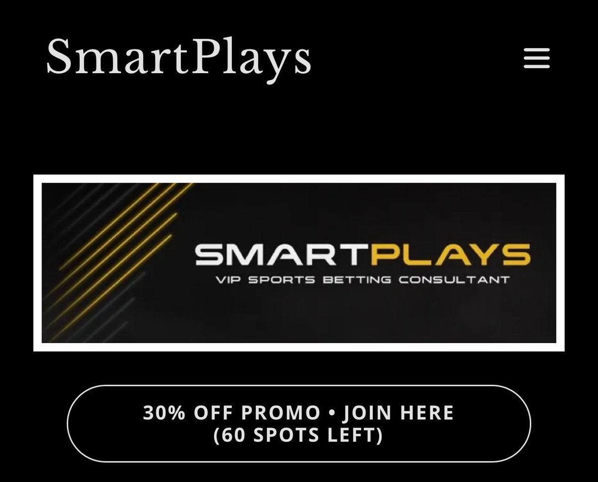 SmartPlaysDaily's tweet image. 🚨 30% OFF VIP PROMO IS LIVE!!
Join @VIPsmartplays NOW for just $15 & get access to all my plays everyday!!
60 Spots available… Don’t miss out!!
JOIN HERE ➡️ SMARTPLAYSDAILY.CA